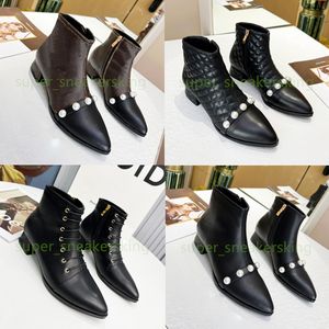 Women Boots Designer Platform أحذية حقيقية جلدية في الكاحل الحذاء Morsert Martin Boots Brinive Letter Booties Winter Winter Warm Boot Size 35-41