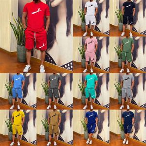 Mens Designer Tracksuits Carta Impressão T-shirts e Shorts Tracksuits Homens Casual Set Running Two Piece Suit Jogging Suits228f