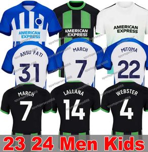 Mitoma 23 24 Maupay Bhafc Camisas de futebol Gross 2023 2024 Veltman Seagulls Camisa de futebol Março Alzate Propper Undav Lamptey Ferguson _Jersey