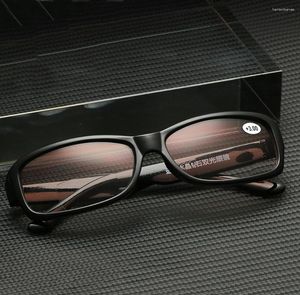 Óculos de sol marrom bifocal ultraleve óculos de leitura mulheres homens retângulo lentes gradientes anti blu fadiga 0,75 1 1,25 1,5 a 4