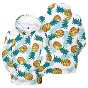 Erkek Hoodies Ananas 3D Baskı Büyük Boyu Kadınlar/Erkekler Sweatshirt Street Giyim Hip Hop Külot Kapşonlu Ceket Erkek Takip Komik Giysileri