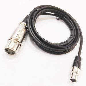 Cavo connettore prolunga audio per microfono XLR femmina a mini-XLR a 3 pin lunghezza 2 m / 1 pezzo