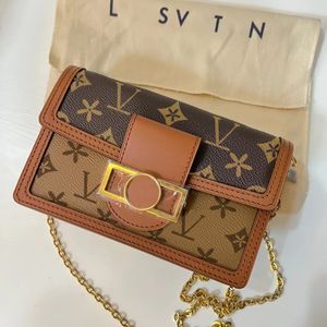 Torby na ramię skórzane torby na ramię Kobiet Projektant torebek Dauphine MM Mini Crossbody M45959 M45958 0002255