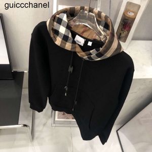 Bby Neue Designer Hoodie Tide Marke Burb Kapuzenpullover Klassische Plaid Nähte Lose Os Pullover Männer Frauen Mode Marke Baumwolle Jacke Hoodie