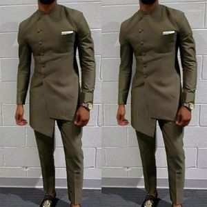 Ternos masculinos blazers vintage roupas africanas para homens longo terno de casamento traje do noivo fino ajuste casaco masculino ja278m