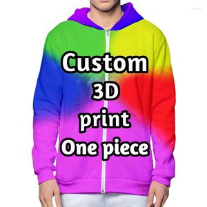 Men's Hoodies LCFA Brand 3D Print Diy Custom Design Logo Men Zipper Women Coat Hip Hop Tops Suppliers Drop Shipper Zip Hooded