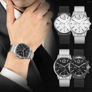 Wristwatches 2023 Fashion Men's Watch Male Quartz Watches Minimalist Casual Leather Strap Digital Calendar Wristwatch Men Clock