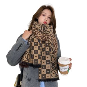 Designer Scarf Lowewe Fashion Luxury Top Quality Scarf Women's Simple And Versatile Decoration In Winter South Korea's Wide Shawl Dual-use Cashmere Warm