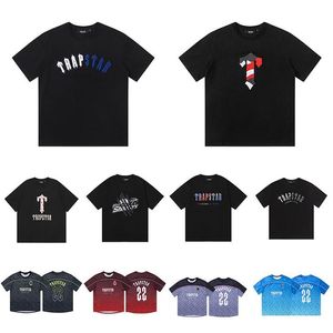 2023 Trapstar New Print Men T 셔츠 22 스타일 Trapstars 가슴 자수 기본 남성 T 셔츠 브랜드 디자이너 셔츠 AAA 품질 Shir187N