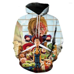 Bluzy męskie na Halloweenowe kostiumy mężczyźni kobiety klaun evil 3D drukowane fajne hip hop harajuku świąteczne bluzy stroje dużego pullover