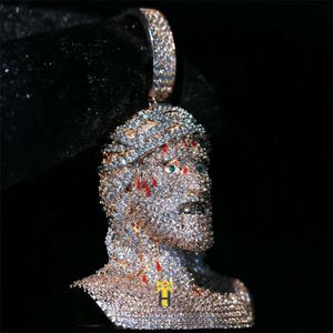 Projektant biżuterii hip hop lód bling diamond Jezus wisiorek Naszyjnik religijna wiara biżuteria vintage Jezus Chrystus wisiew