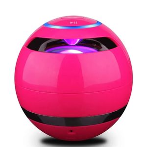 Portable S ers Magic Bluetooth Color LED Music Light Subwoofer Mini Round Hi Fi Support TF FM AUX for Grill Boy 231007