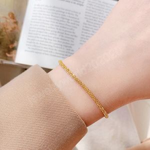Minimalism rostfritt stål armband stjärniga charm armband kvinnlig guldfärg klassisk kedja på hand smycken gåvor
