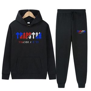 Trapstar Men's Tracksuits European och American Style Hooded tröja Högkvalitativ par Trapstars Pullover Factory DI342P