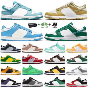 2022 scarpe da corsa bianca nera bassa costa di Pasqua Michigan Green Kentucky Chunky University Blue Mens Skate Sports Sneakers Allenatori di donne EUR 36-47