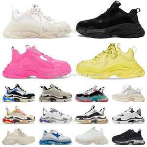 최고 품질의 Balenciegas 디자이너 신발 트리플 S 크리스탈 두께 바닥 트레이너 빈티지 파리 트랙 캐주얼 아빠 여자 남성 신발 야외 테니스 러너 스니커즈