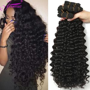 Lace Wigs 4 Bundles Deal 826Inch Loose Deep Wave Tissage Malaisienne Real Human Hair Remy Peruvian Curly Extensiones Humanas 231007