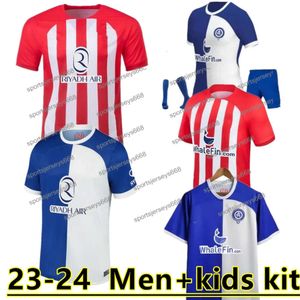 Atlético Madrids Futebol Jerseys Griezmann 23 24 120º Aniversário 2023 2024 M.Llorente Koke Saul Correa Lemar Camisa de Futebol Homens Crianças _Jersey