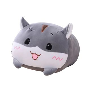 Peluş Bebekler Dekompresyon Oyuncak 1pcs 20cm gri hamster doldurulmuş hayvan yumuşak bebek yastığı Noel doğum günü hediyeleri yastık sevimli kawaii plushie 231007