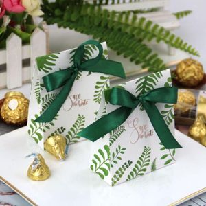 Geschenkverpackung 50 Stück Europäische klassische Süßigkeitenschachtel Cyan Jahre Hochzeitsbevorzugungskästen Verpackungsbeutel mit Band Geburtstag