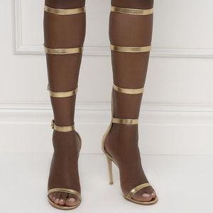 S Sandals 2024 Pure Color Pearl حجم كبير للأزياء السيدات البسيطة عالية الكعب المفتوح إصبع القدم أحذية سيدات الصندال فهيون لادي حذاء