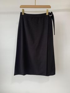 Skirts 2023 Side Belt Wrap Skirt Fitted A-line Pattern. The Is Decorated With Adjustable Buckle