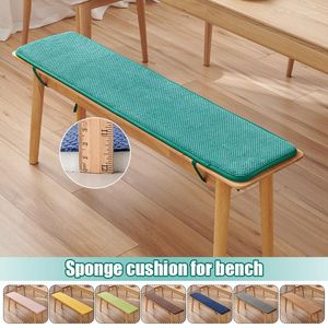 Almofada de veludo esponja longa banco macio assento almofada inverno engrossar tapete de madeira sofá cartão