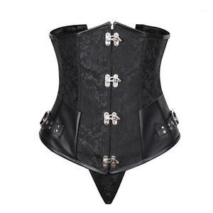 Bustiers Corsets Basque Costume Clubwear Gotik Kadınlar Çelik Steampunk korse Top Underbust Plus Boyut203G