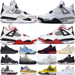 Jumpman 4 OG Basketball Shoes sandals Men Women Midnight Navy Military Red Thunder Sail Black Cat Pure Money white oreo Sneakers 4s