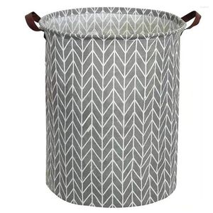 Sacos de lavanderia Dupla Orelha Cesta Roupas Sujas Dobrável Algodão Linho Sundries Hamper Dobrável Organizador Crianças Toy Storage Bin