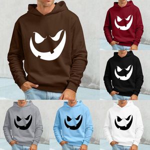 Erkek Hoodies Erkek Cadılar Bayramı Moda Gevşek Konforlu Baskılı Baskılı Çok Renkli Kapüşonlu Dış Giyim Gotik Egzersiz