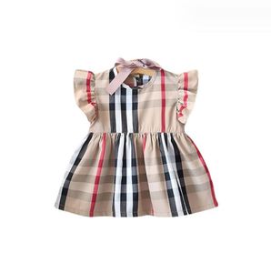 Nette Baby Mädchen Plaid Kleider Kinder Prinzessin Kleid Sommer Neugeborenen Röcke Säuglings Kleidung Kleinkind Kleidung