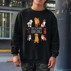 Herrtröjor roliga hundvalpar älskare tema grafiska tröjor män kvinnor streetwear crewneck huvor huvor höst bomull