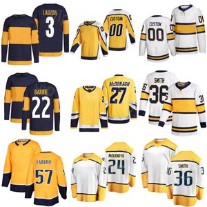 Hockey Reverse Retro 24 Tanner Molendyk Jersey Mathew Wood 27 Ryan McDonagh 26 Philip Tomasino 36 Cole Smith 3 Jeremy Lauzon Tyson Barrie Dante Fabbro Kids Man