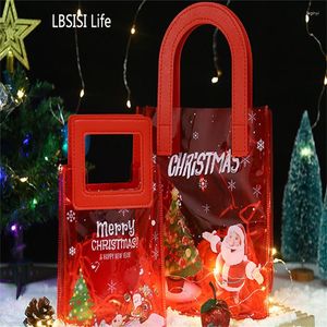 Wrap Prezent Lbsisi Life 6pcs torba świąteczna przezroczyste przenośne wysokiej jakości Waterproof Waterproof Waterproof Packaging Specjalne przyjęcie dla dzieci