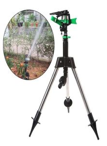 Stainless Steel Tripod Garden Lawn Watering Sprinkler Irrigation System 360 Degree Rotating for Agricultural Plant Flower4984123