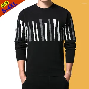 Erkek Sweaters Sonbahar Kazak Erkekler Pullover Pamuk İnce Çirkin Noel Forması Erkek Örgü Jumper Top Boy Man Sweatshirt Artı 4xl