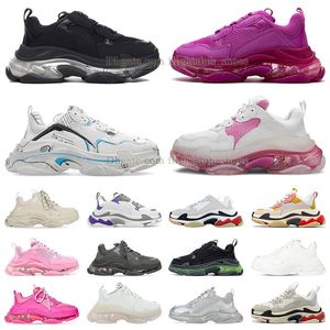 Luex Paris Scarpe casual Triple S Scarpe da ginnastica con suola trasparente Scarpe da papà Sneaker Nero Oversize Uomo Donna Beige Runner di migliore qualità 3 3.0 Des Chaussures Scarpe da esterno