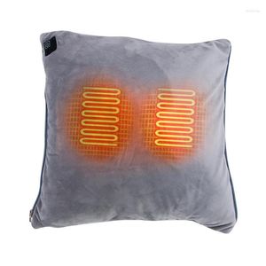 Tapetes Almofada de apoio de aquecimento lombar Almofada de assento aquecido com 3 configurações de calor elétrico