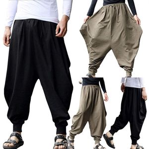 Pantaloni casual giapponesi in cotone e lino Pantaloni harem maschili da uomo Pantaloni da jogging con fascia alla caviglia Abbigliamento tradizionale cinese273x