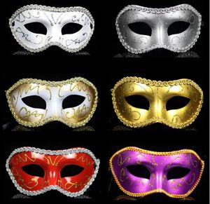 Halloween Venetian Half Face Mask Hallowmas Masquerade Costumes Party Decoration Masks Gras vuxna Masquerader Mask 296Q