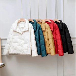 Kvinnors dike rockar Autumn Winter Down Cotton Thin Warm Puffer Parkas jacka kappa Kvinnlig bomullspadderad Parka Women Outwear