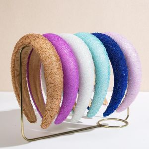 Grampos de cabelo feminino meninas contas coloridas esponja acolchoada faixa de cabelo acessórios de joias 3348