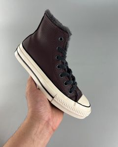 Chuck 70 -tal SNKRS tappade höga läderskor svart sammet duk sneakers skateboard skridskor män kvinnor läder hi topp casual board borstad sko yakuda butik