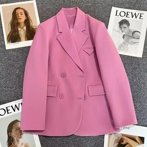 Mulheres Ternos Blazers Rosa Terno Feminino Primavera e Outono Coreano Ins Moda Commuting Elegante Pequeno Perfume Design Sentido de Cem Jaqueta Casual 231009