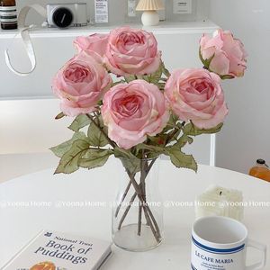 Flores decorativas linda artificial coreana rosa ins buquê de flores adereços de tiro decoração de casa para recomendar