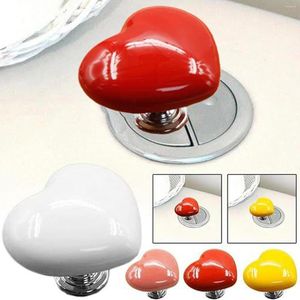 Toilet Seat Covers Colorful Heart Shaped Press Button Assistant Fashion Love Push Switch