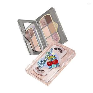 Party Favor Yy Eye Shadow Plate 6-färg Tejp Flash Earth Cement Makeup Box