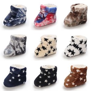 First Walkers 2023 Winter born Baby Cotton Booties Non Slip Sole Toddler Boys Girls Infant Warm Fleece Shoes Snow Boots 0 18M 231007