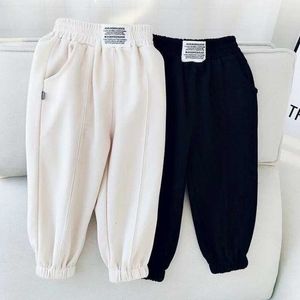 Byxor 2023 Fall Children Loose Toddler Boy Autumn Winter Baggy Pants Baby Girl Fashion Sports Casual Middle School Studenter 231007